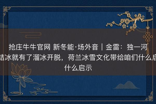抢庄牛牛官网 新冬能·场外音|金雷:独一河面结冰就有了溜冰开脱,荷兰冰雪文化带给咱们什么启示