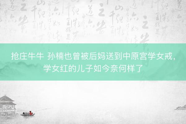 抢庄牛牛 孙楠也曾被后妈送到中原宫学女戒，学女红的儿子如今奈何样了