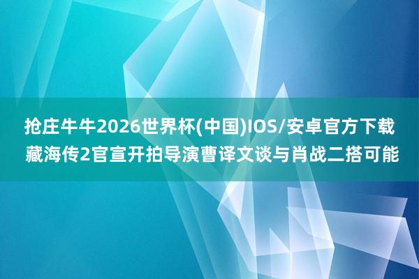 抢庄牛牛2026世界杯(中国)IOS/安卓官方下载 藏海传2官宣开拍导演曹译文谈与肖战二搭可能