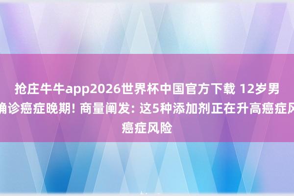 抢庄牛牛app2026世界杯中国官方下载 12岁男孩确诊癌症晚期! 商量阐发: 这5种添加剂正在升高癌症风险